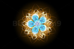 Abstract Turquoise Flower: Creative Design Meets Luxury Art