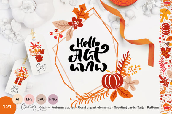 Autumn Vector Calligraphy Elements: Creative Joy for Every Season