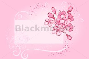 Banner with Flowering Cherry