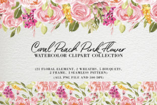 Coral Peach Pink Flower Watercolor: A Creative Resource for Designers and Makers