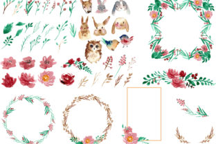 Cuteness in Water Color: Exploring the Charm of Watercolor Frames with Animals and Floral Designs