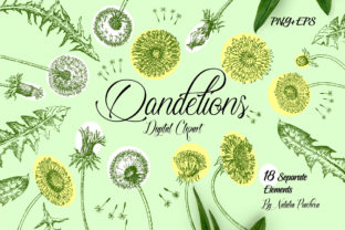 Dandelions Digital Clipart: A Botanical Design Essential