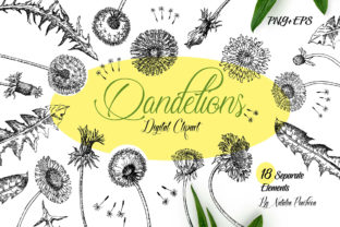 Dandelions Sketches Clipart: A Versatile Design Resource for Creatives