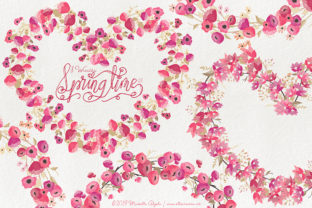 Elevating Spring Design Projects with High-Resolution Red and Pink Floral Wreaths