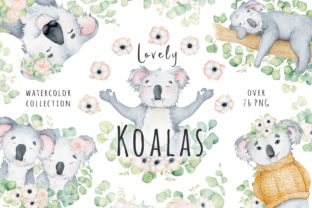 Elevating Visual Storytelling with the Lovely Koalas and Eucalyptus Watercolor Collection