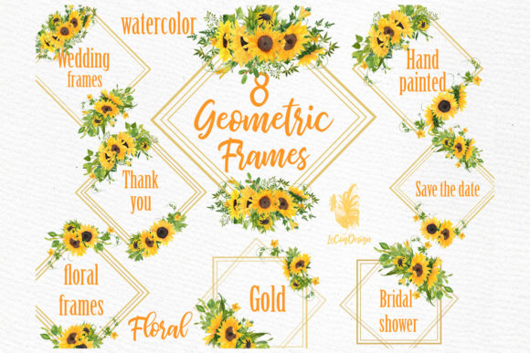 Exploring the Beauty and Utility of Geometric Sunflower Gold Frames Clipart