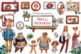 Family Portraits - Watercolor Clip Art: Elevating Personal and Professional Design