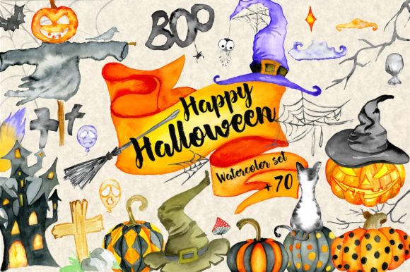 Happy Halloween Watercolor: Creative Integration for Designers and Makers