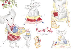 Mother and Me Mouse Woodland Clipart: A Delicate Blend of Nostalgia and Modern Design