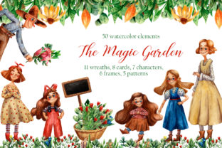 The Magic Garden: Premium Watercolor Clip Art