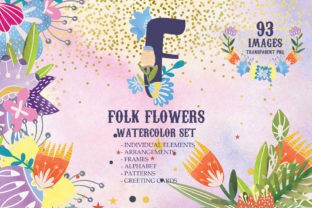 Watercolor Folk Flowers Summer Set: Creative Possibilities for Every Project