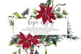 Watercolor Poinsettia Christmas Clipart: A Creative Resource for Festive Design Projects